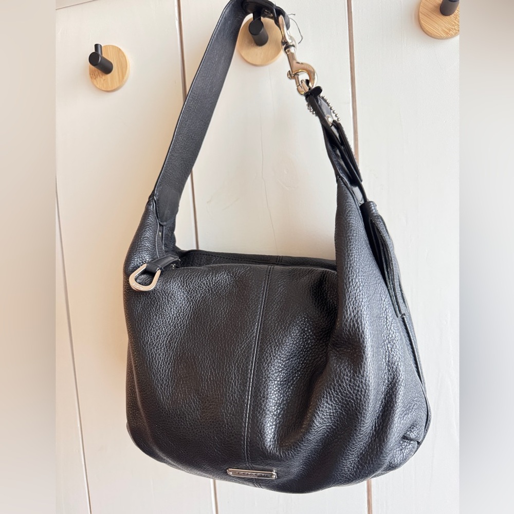 Coach Black Leather Hobo Bag